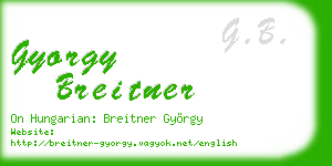 gyorgy breitner business card